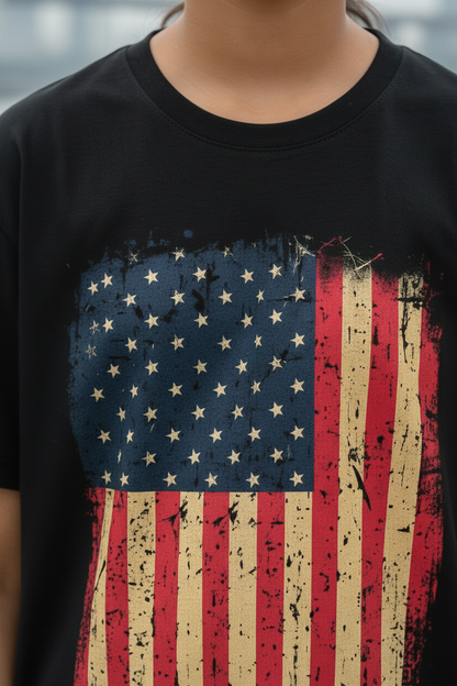 Heritage Graphic Black Tee for Her | Fadrita Wear