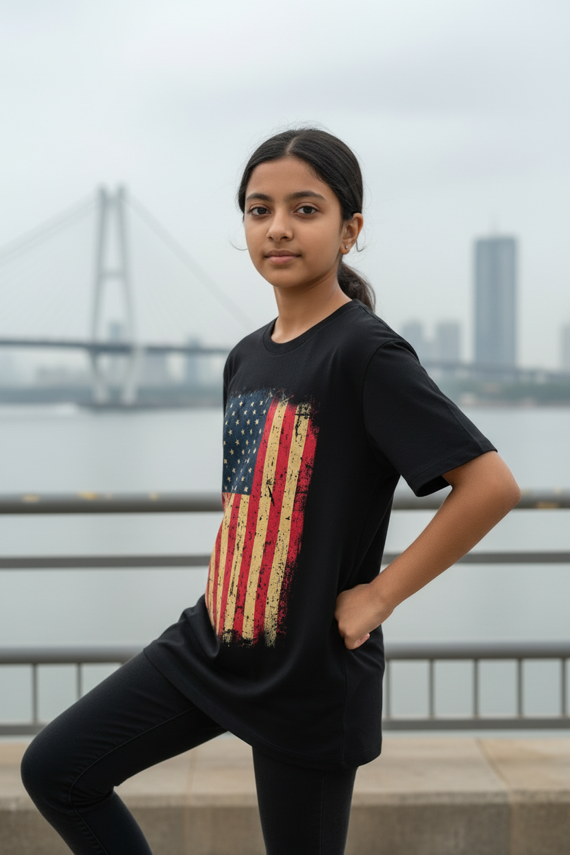 Heritage Graphic Black Tee for Her | Fadrita Wear