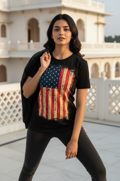Heritage Graphic Black Tee for Her | Fadrita Wear