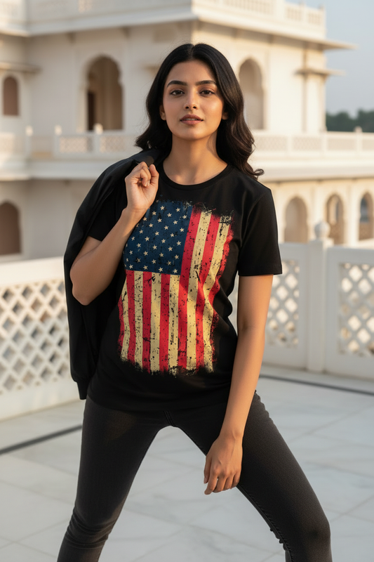 Heritage Graphic Black Tee for Her | Fadrita Wear