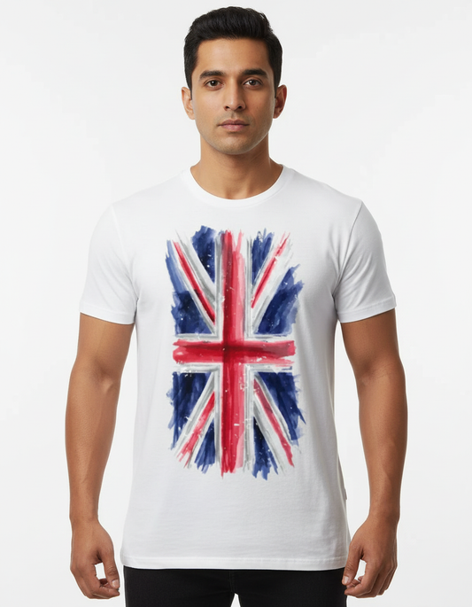 Vintage Union Graphic White Tee for Him | Fadrita Wear