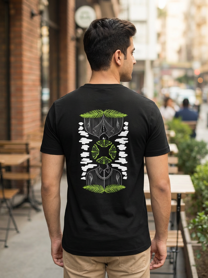 Perspective Graphic Black Tee for Him | Fadrita Wear