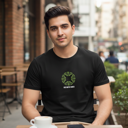 Perspective Graphic Black Tee for Him | Fadrita Wear