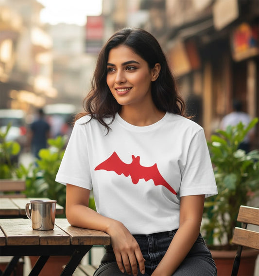 Minimal Wing Graphic White Tee for Her | Fadrita Wear