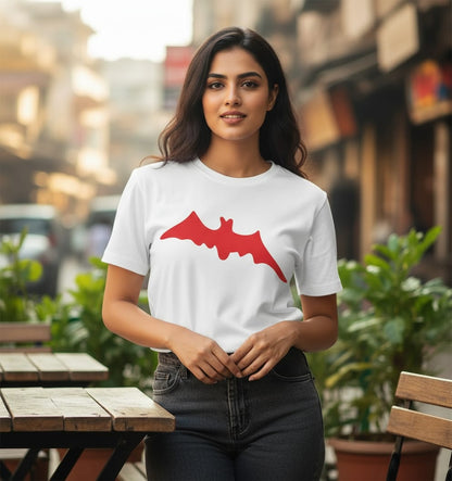 Minimal Wing Graphic White Tee for Her | Fadrita Wear