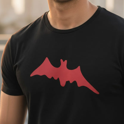Minimal Wing Graphic Black Tee for Him | Fadrita Wear