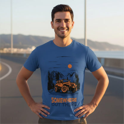 Adventure Graphic Blue Tee for Him | Fadrita Wear