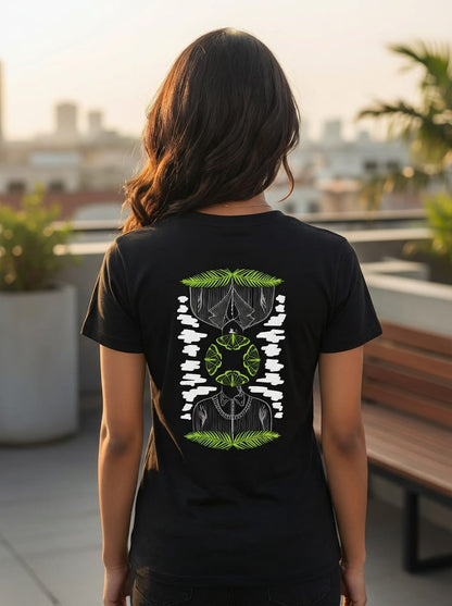 Perspective Graphic Black Tee for Her| Fadrita Wear