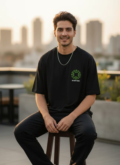 Perspective Graphic Black Tee for Him | Fadrita Wear