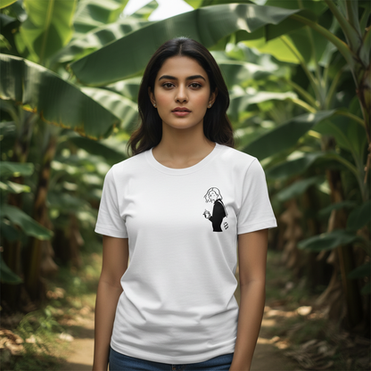 Calm Coffee Graphic White Tee for Her | Fadrita Wear